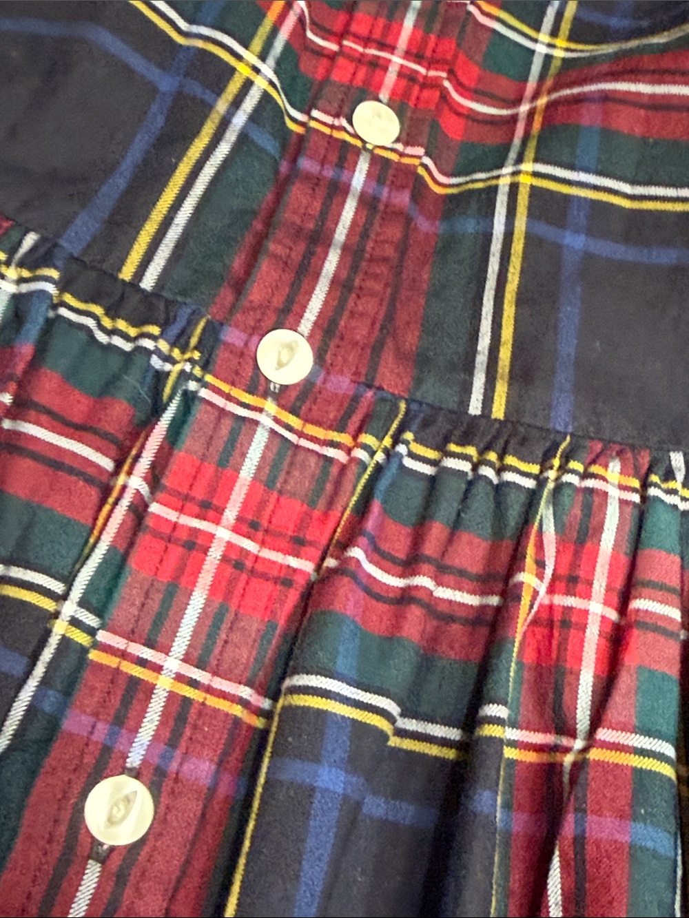 Ralph Lauren Navy Plaid Long-Sleeve Shirt Dress - Picture 5 of 7